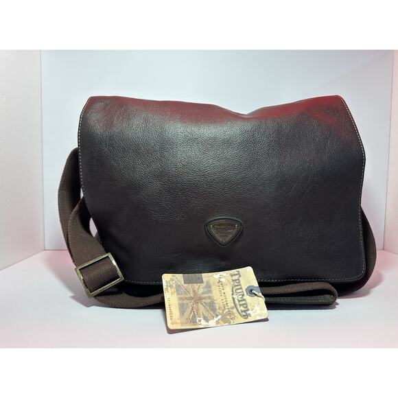 Triumph Motorcycles Leather Messenger Bag - Picture 1 of 16